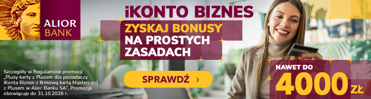 Alior Bank – iKonto Biznes: Plusy Karty z Plusem dla Posiadaczy iKonta Biznes