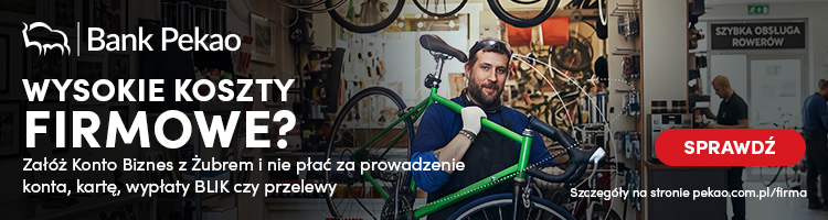 Bank Pekao – Konto Biznes z Żubrem: Otwórz konto firmowe lub firmę z kontem firmowym i zyskaj do 5 000 zł